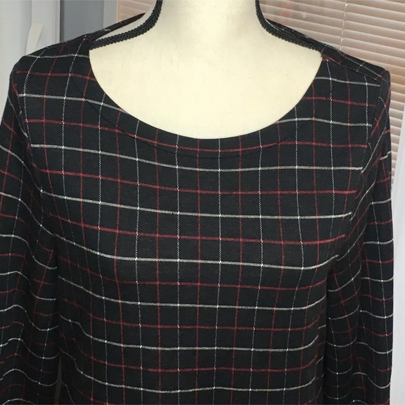 🚫❌ SOLD J Jill Ponte Tunic Top Ponte Knit Red - Picture 2 of 6